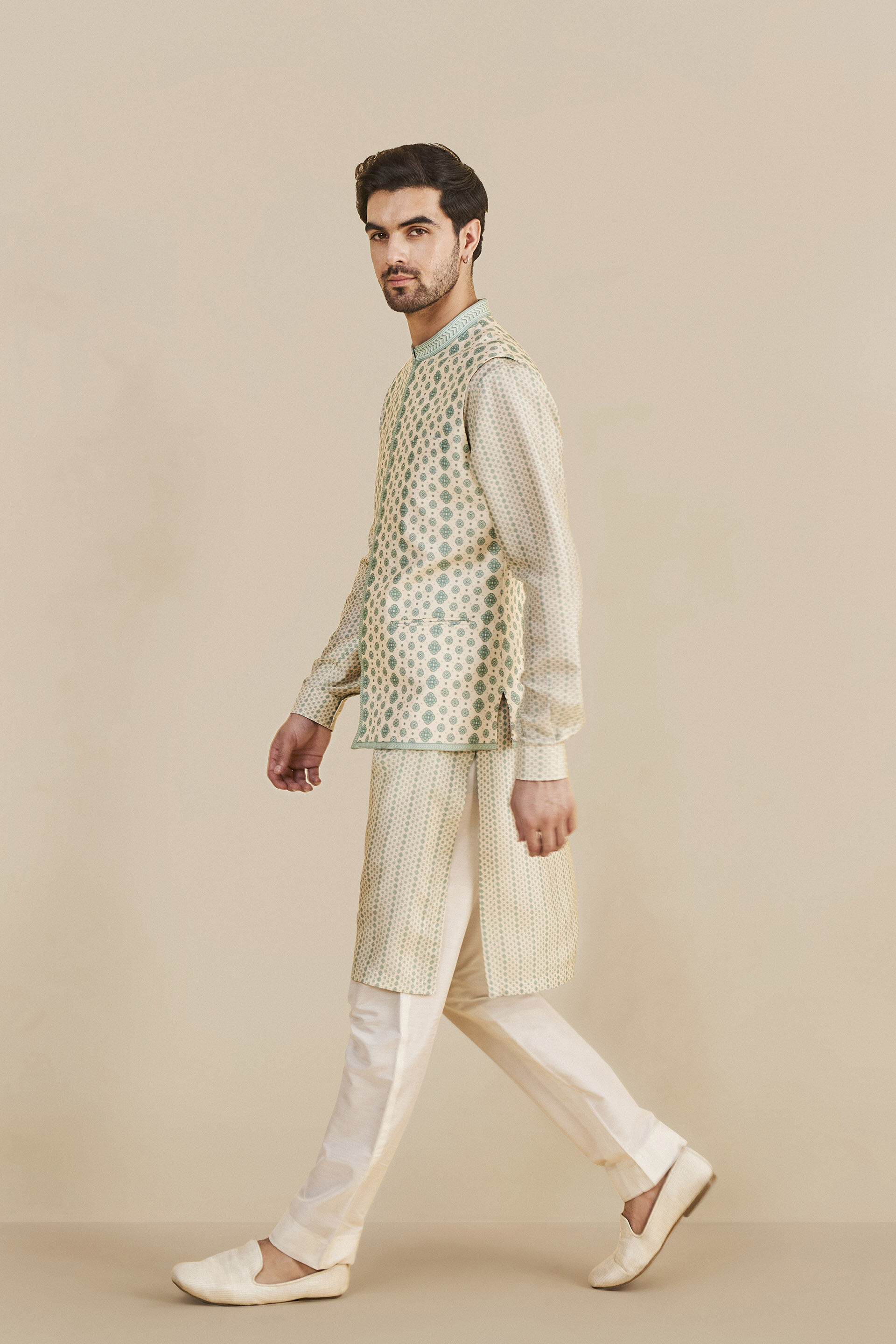 Issan Nehru Jacket - Sea Blue